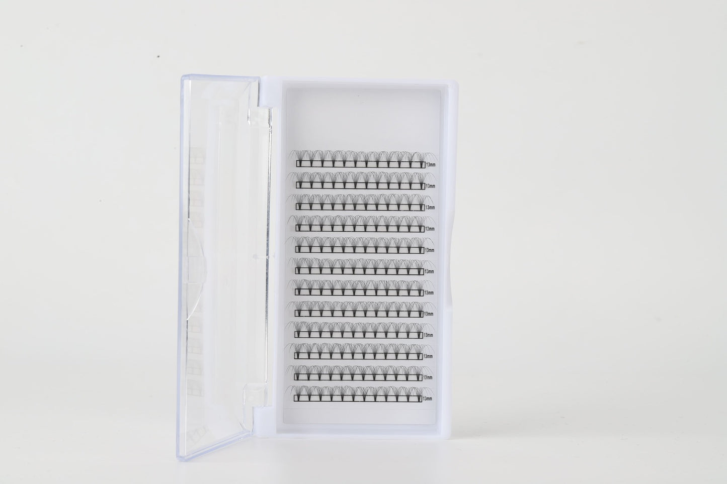 9D WholesaleSoft Short Stem Premade Lash Fans Dark Matte Black 8-18MM MIX Lengths Volume Fan Eyelash Extension